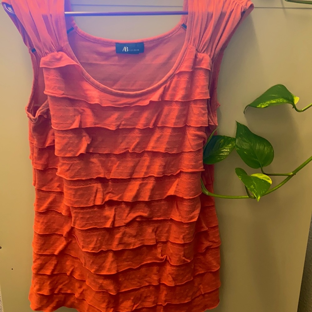 AB studio M ruffled tank top